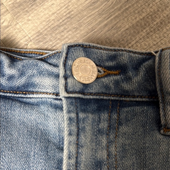 Risen High Waisted Denim Blue Women's Distressed Shorts Size M - Picture 4 of 7